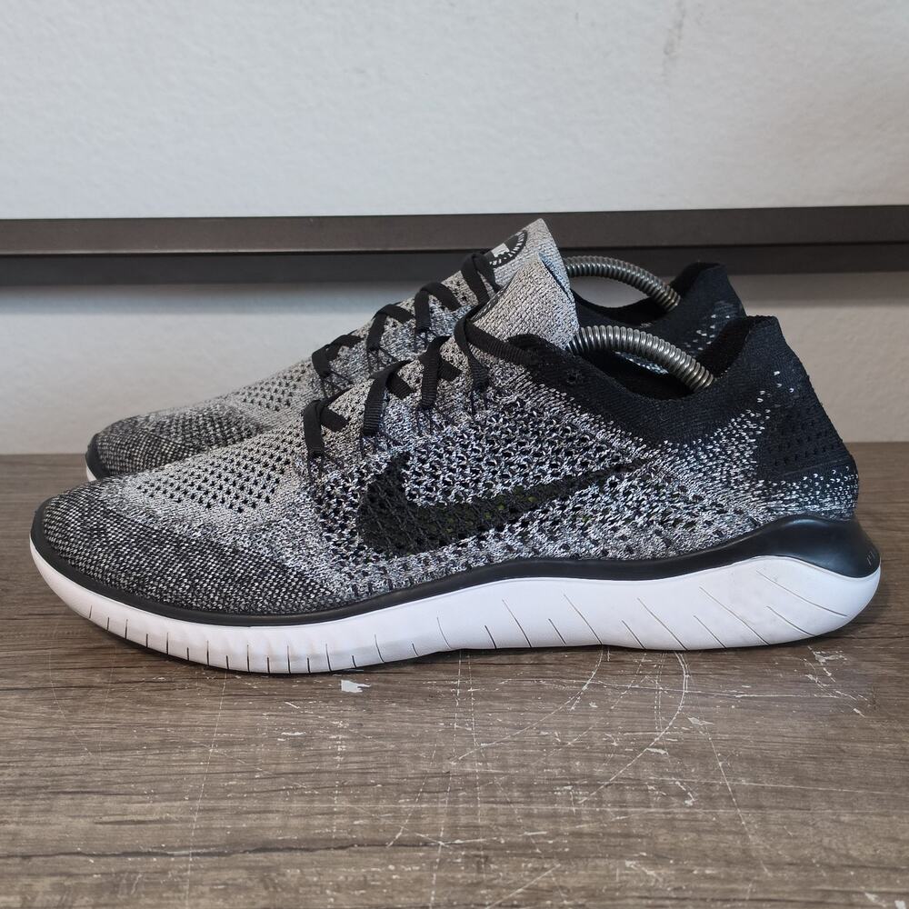 Nike Free RN Flyknit 2018 (942838-101) Men’s Running Shoes Size 12 Oreo